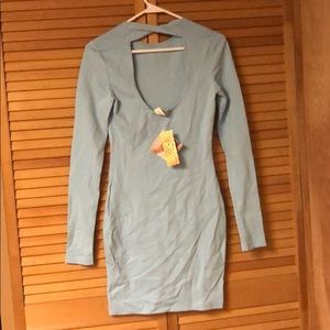 Baby blue fitted dress